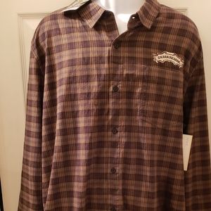 Brand New Never Worn Men's Brown Plaid Shirt